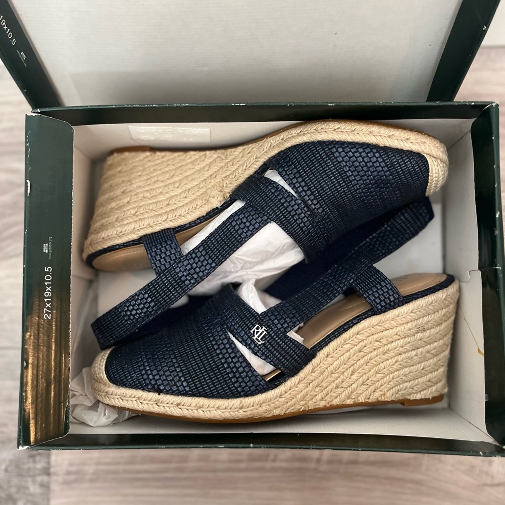 Ralph Lauren Penelopie Espadrille- Navy Blue